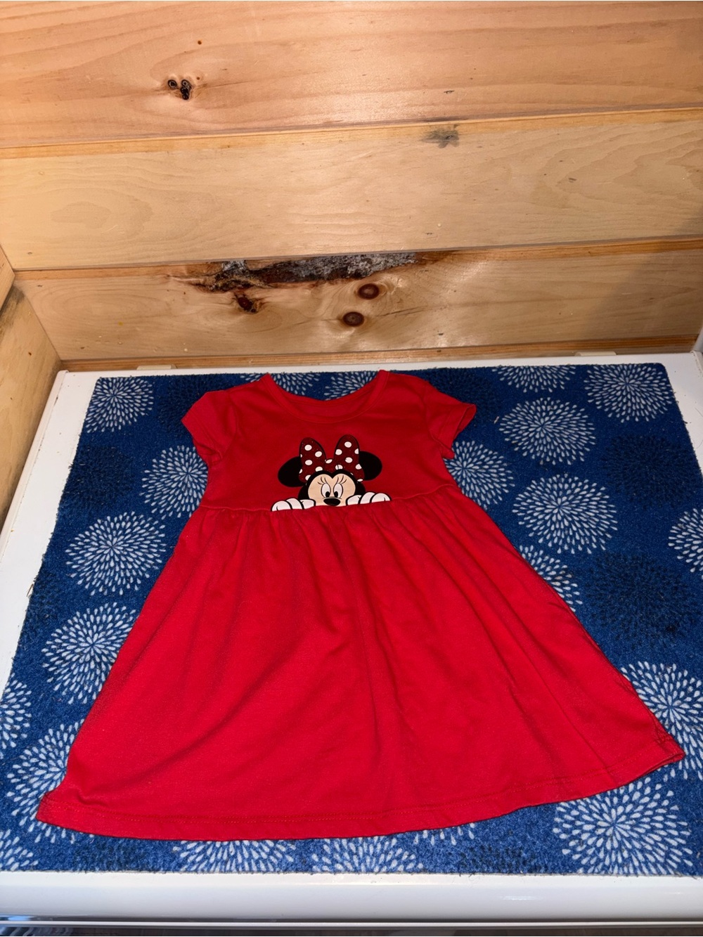 Disney Red Minnie Mouse Short Sleeve Dress